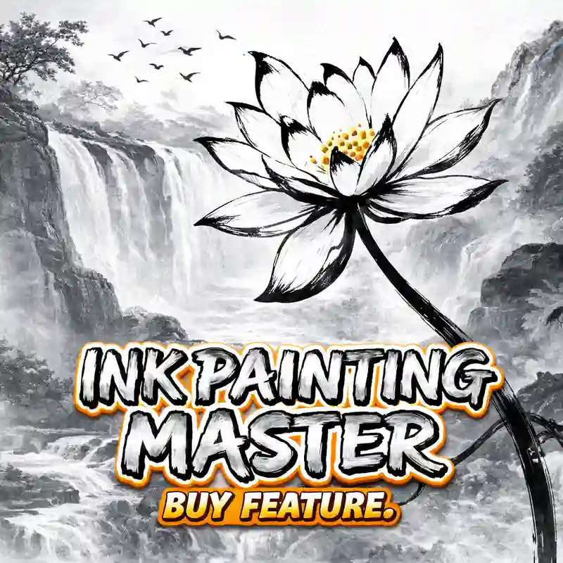Ink Painting Master Buy Feature slot game banner